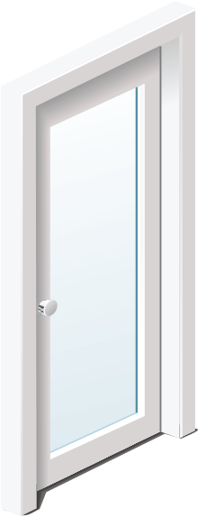 Glass door illustration